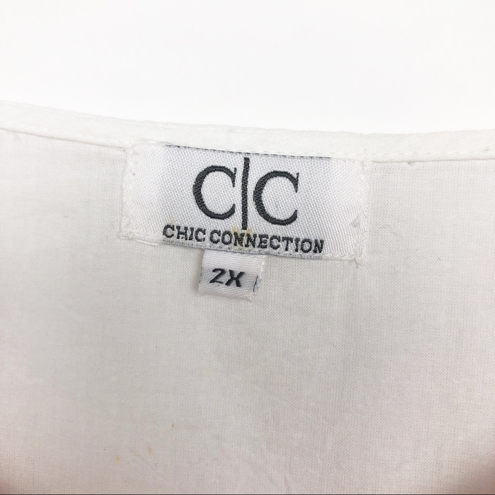 C|C Collection Boho Embroidered White Long Sleeve - Picture 8 of 11